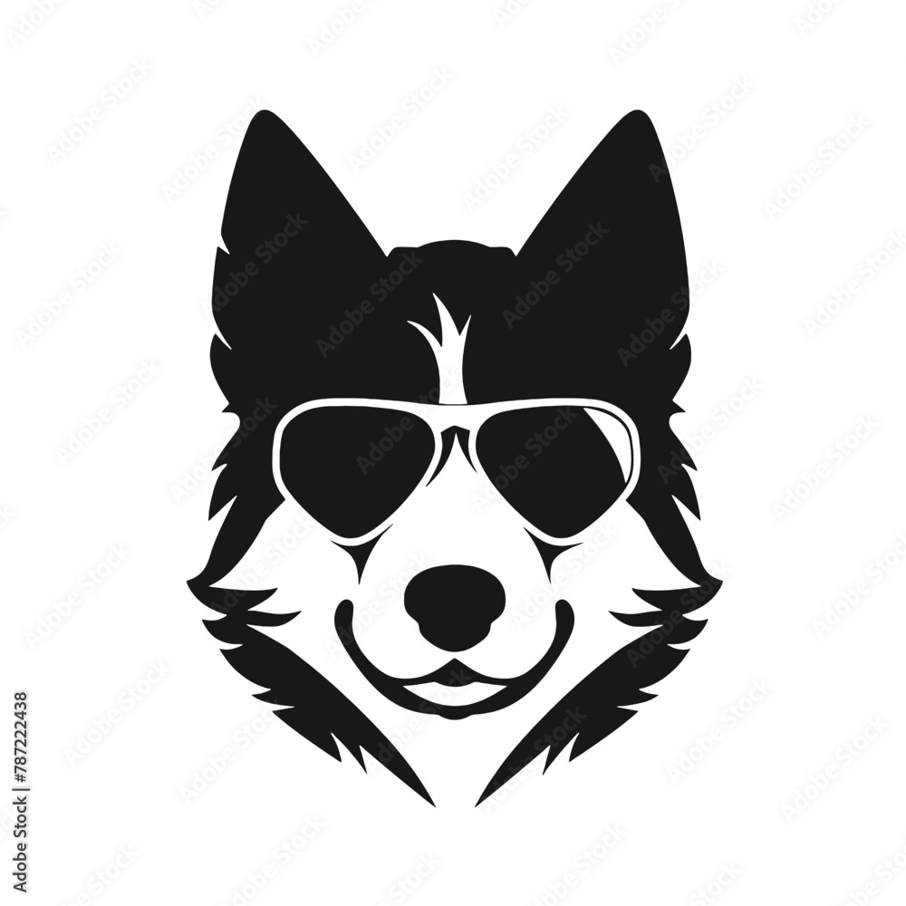 Siberian husky dog vector silhouette Siberian husky dog vector silhouette