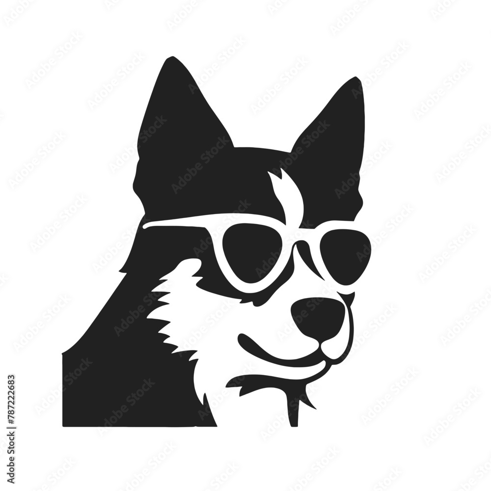 Siberian husky dog vector silhouette Siberian husky dog vector silhouette