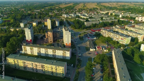 Beautiful Panorama Radomsko Aerial View Poland photo