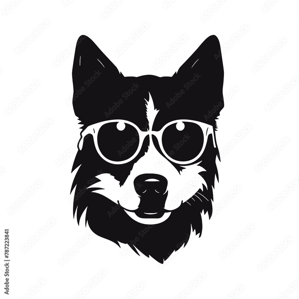 Husky dog silhouette Husky dog silhouette