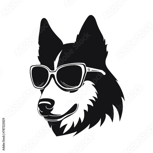 Husky dog silhouette