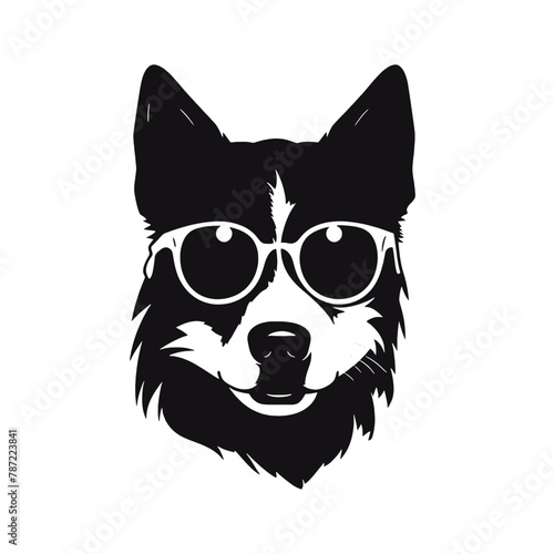 Husky dog silhouette