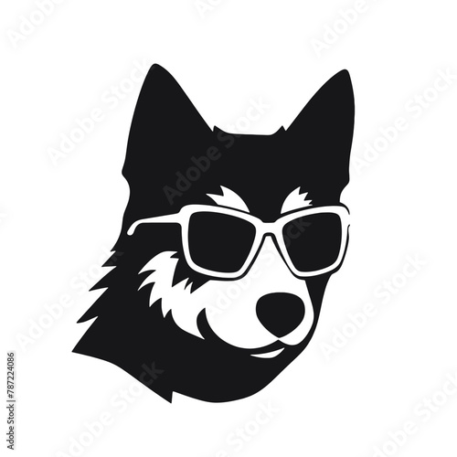 Husky dog silhouette