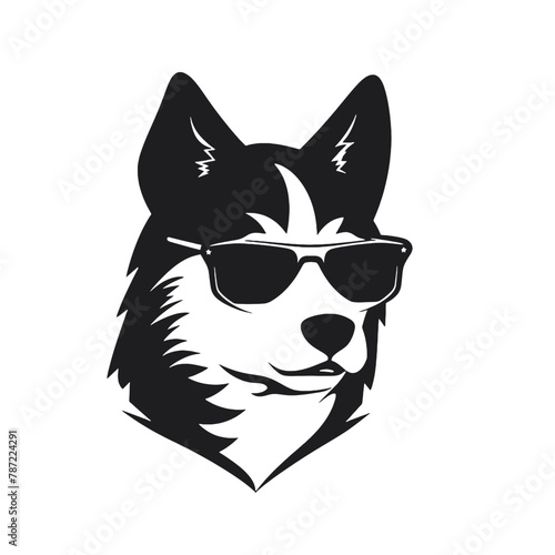 Husky dog silhouette