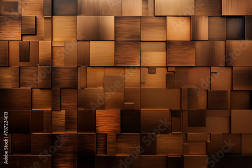 An abstract metal background characterized by Bronze  brushed Bronze surfaces with hints of polished chrome