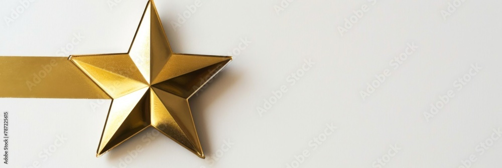 Obraz premium Gold star isolated on white background