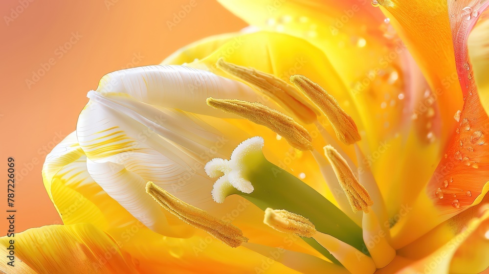 The gradient of colors in a tulip petal flows like a sunset, captured eternally in this stunning flower closeup The gradient of colors in a tulip petal flows like a sunset, captured eternally in this stunning flower closeup