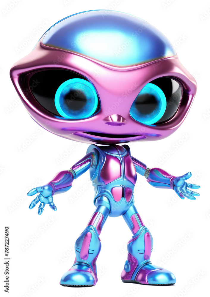 PNG Cute alien robot white background representation. PNG Cute alien robot white background representation.