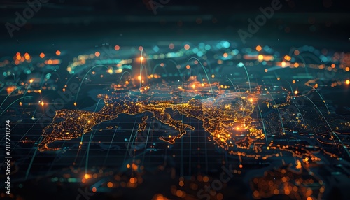 Global Economic Trends, Depict scenes of interconnected global economies, trade routes, and international financial markets to illustrate the impact of global trends on economic forecasts