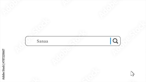 Sanaa in Search Animation. Internet Browser Searching photo