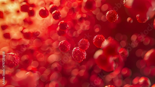 Microscopic red bacteria. Close up red bacteria background