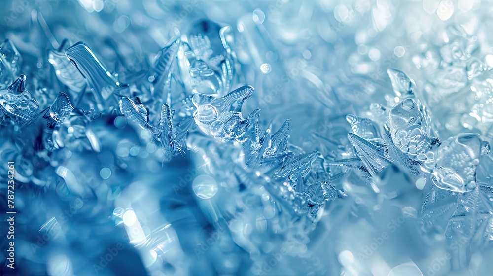 ice frozen background. cold temperature. Blue background with cracks on the ice surface. winter ice frozen background. cold temperature. Blue background with cracks on the ice surface. winter