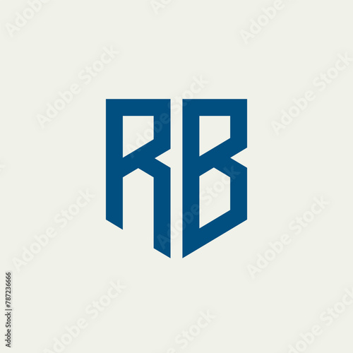 RB. Monogram of Two letters R and B. Luxury, simple, minimal and elegant RB logo design. Vector illustration template.
