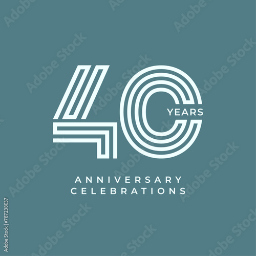 40 years anniversary celebrations logo concept