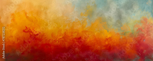 Oil painting in red  orange and yellow tones  fiery abstraction  atmosphere of fire  passion