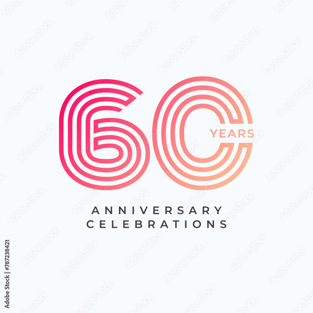60 years anniversary celebrations logo concept 60 years anniversary celebrations logo concept