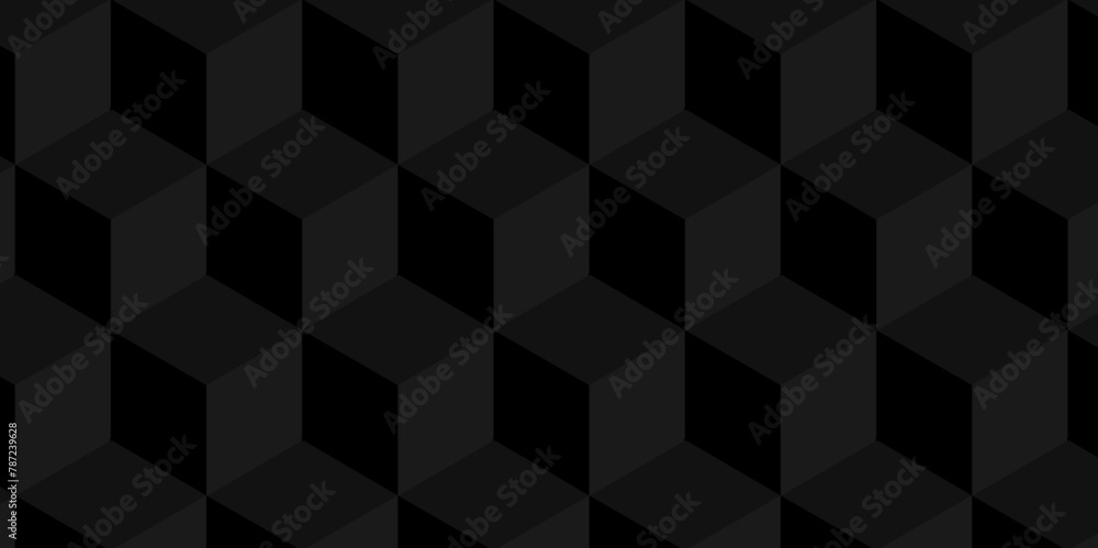 Abstract cubes geometric tile and mosaic wall or grid hexagon technology wallpaper. black and gray geometric block cube structure backdrop grid triangle texture vintage design. Abstract cubes geometric tile and mosaic wall or grid hexagon technology wallpaper. black and gray geometric block cube structure backdrop grid triangle texture vintage design.