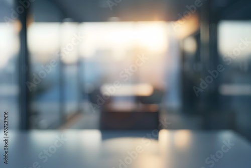 Blurred Corporate Office Background for Presentations and Promotional Designs © yelosole