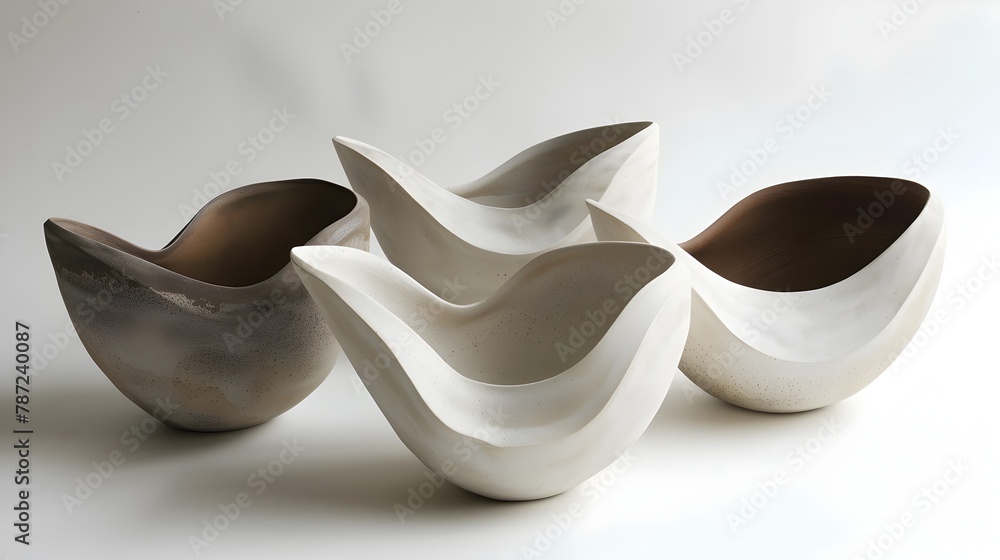 Interlocking Clay Sculpture's Smooth Finish Echoes Simplicity Elegance Interlocking Clay Sculpture's Smooth Finish Echoes Simplicity Elegance
