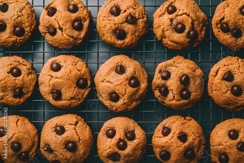 display of cookies with chocochips captured in foodgraphy