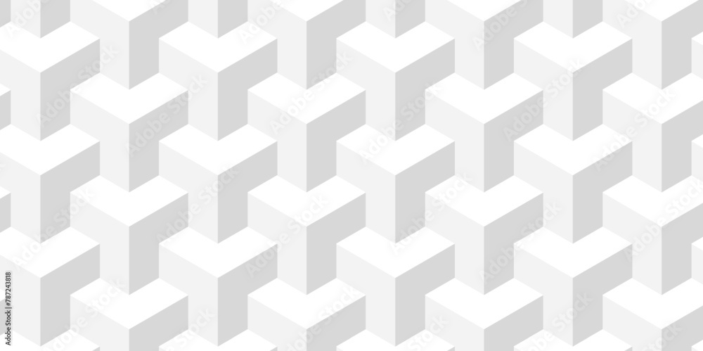 Abstract cubes geometric tile and mosaic wall or grid hexagon technology wallpaper. white and gray geometric block cube structure backdrop grid triangle texture vintage design. Abstract cubes geometric tile and mosaic wall or grid hexagon technology wallpaper. white and gray geometric block cube structure backdrop grid triangle texture vintage design.