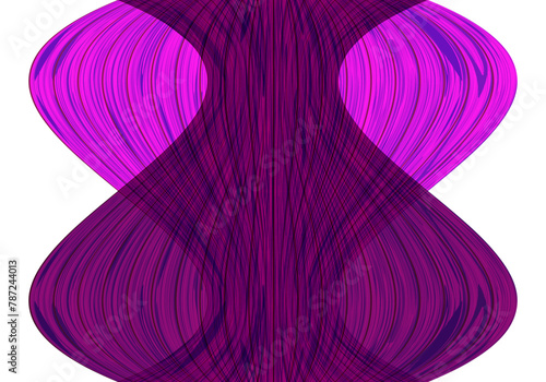 Figura abstracta veteada en fucsia y granate