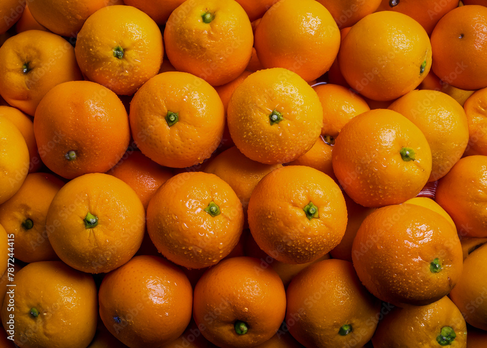 Fresh Oranges in Market: A vibrant pile of juicy Fresh Oranges in Market: A vibrant pile of juicy