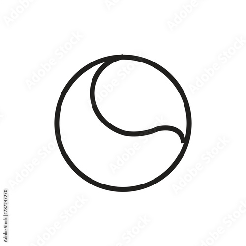 tenis ball vector icon line new template
