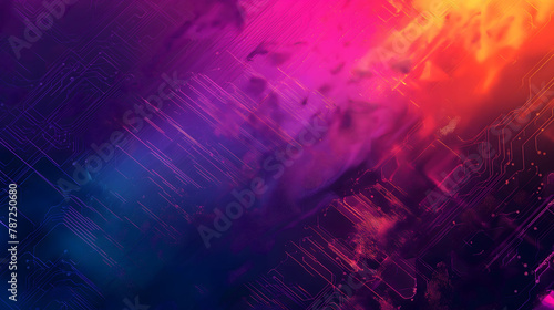 Purple and blue abstract geometric background. Abstract futuristic technology wallpaper.