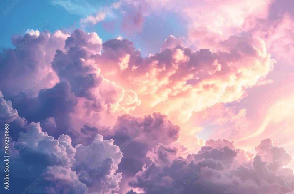 a colorful clouds in the sky