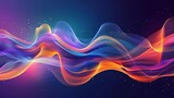 abstract colorful flowing waves digital art background created with ai technology