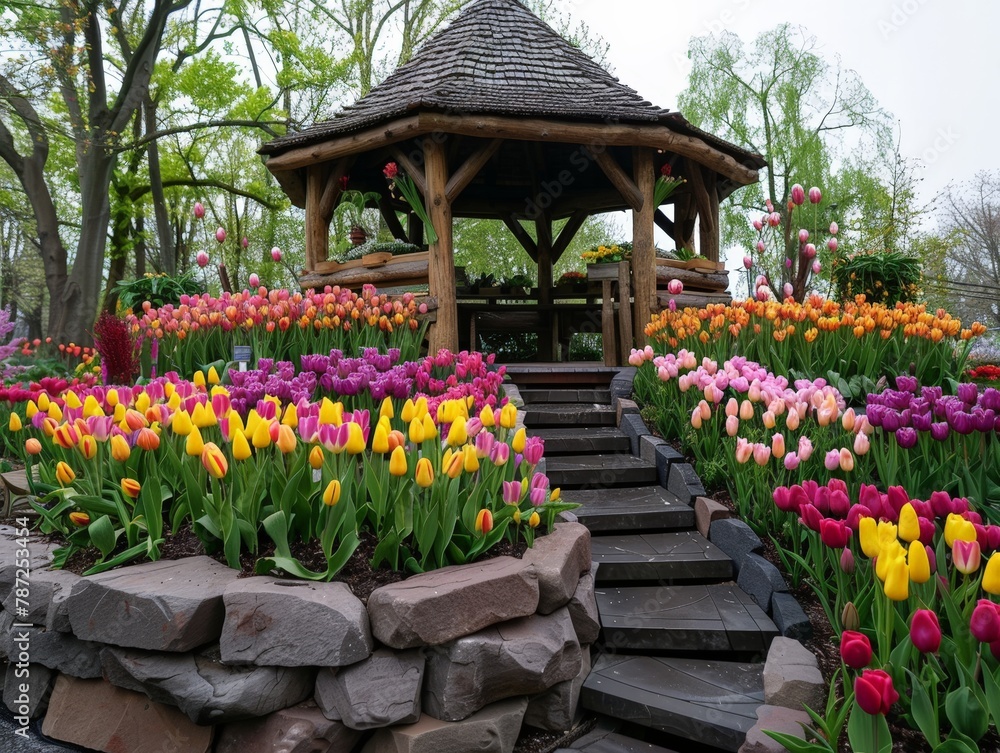 Amsterdam Tulip Time floral displays