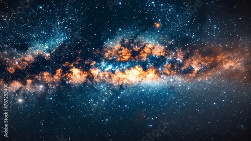 Amazing space background with stars and nebula photo