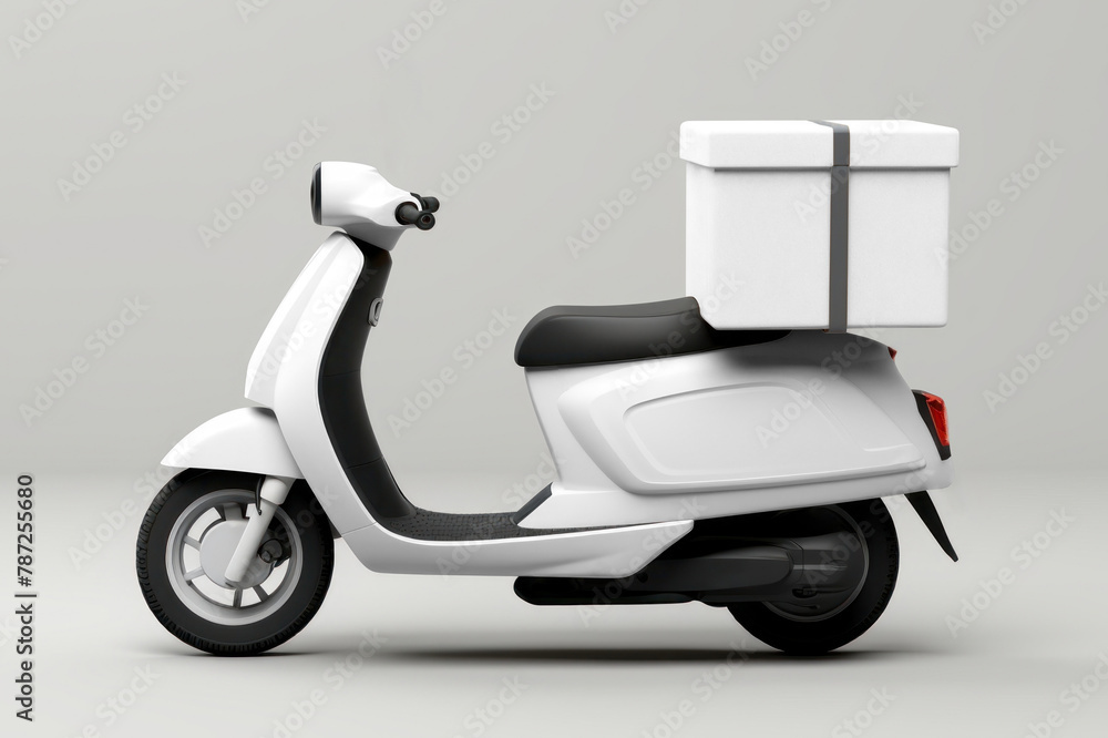 Delivery scooter png mockup, transparent design