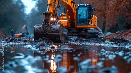 Teamwork Triumph: Engineer Guides Drainage Excavation Efforts