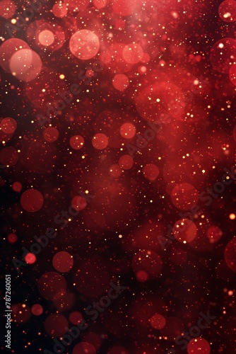 Abstract red bokeh lights background with blurred defocused effect for artistic backdrop