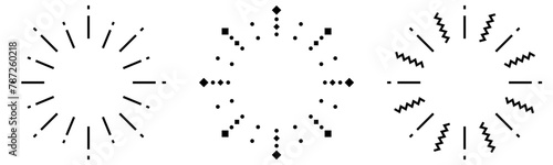 サンバースト素材セット