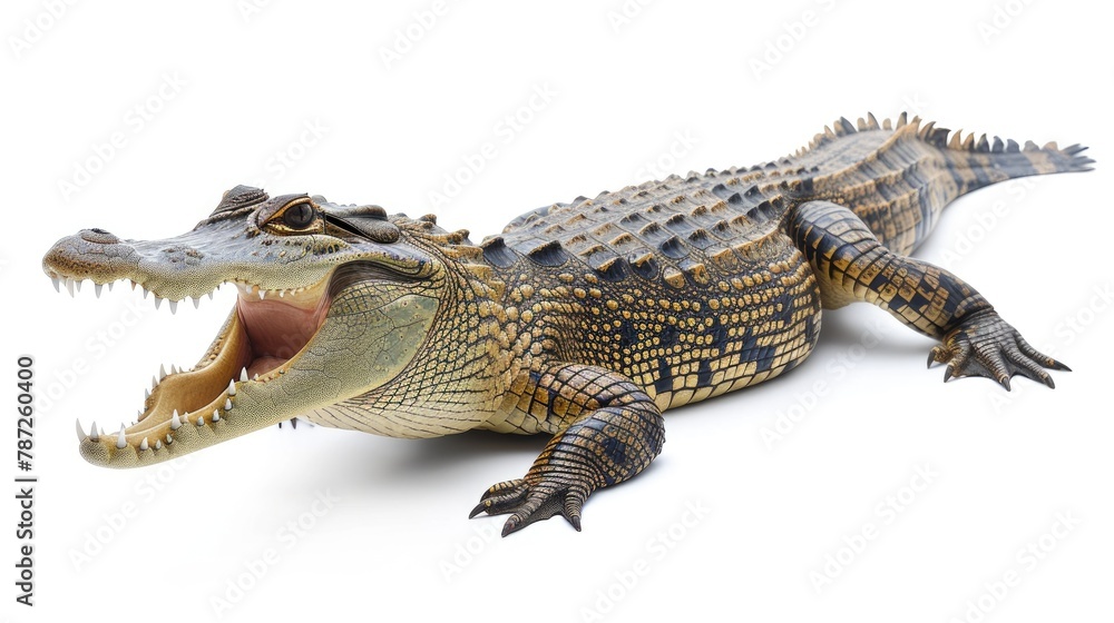 Obraz premium Spectacular Full-Length Crocodile Portrait