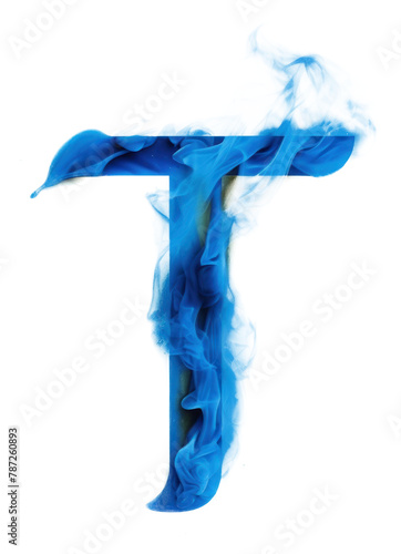 PNG Blue flame letter T font motion symbol. © Rawpixel.com