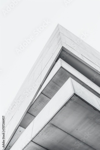 Black and white concrete geometric shapes