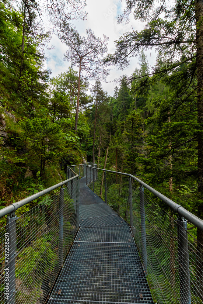 Fototapeta premium Hike through the Leutasch Spirit Gorge (Bavaria, Germany)