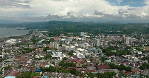 Beautiful city and blue sky and clouds in Cagayan de Oro. Northern Mindanao, Philippines. photo