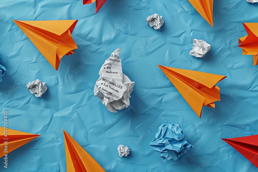 Misleading guide to school ratings, crumpled paper, crossed-out text ...