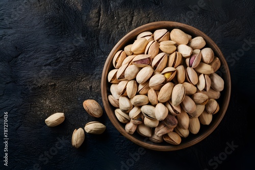 presentation of pistachios captured in foodgraphy photography photo