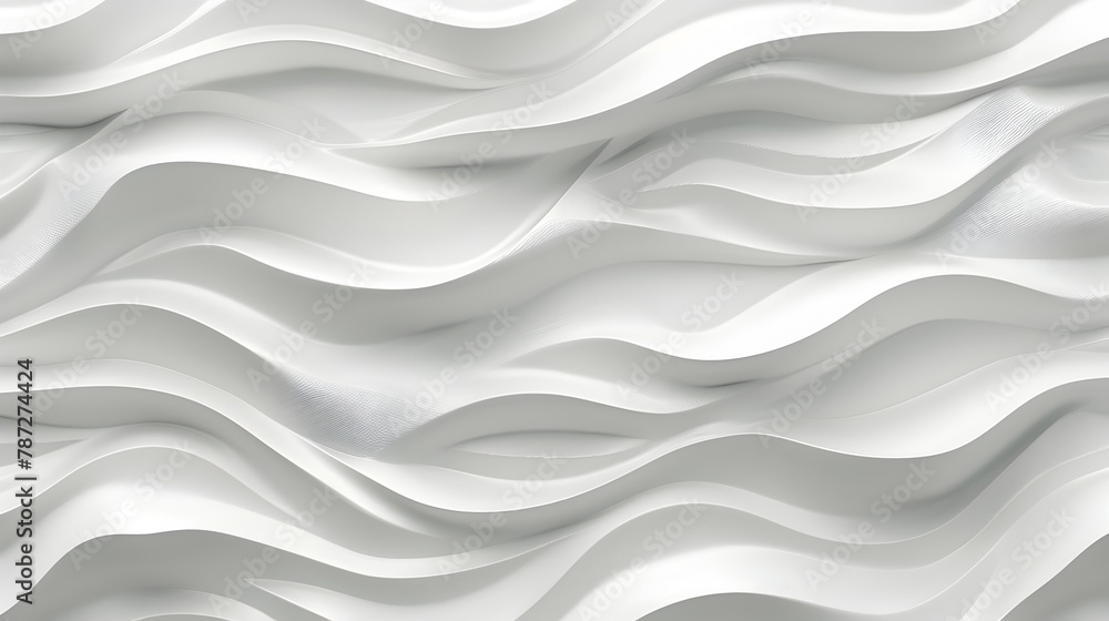 Obraz premium Sophisticated 3D Wave Interplay: A Calming Wall Decor Texture