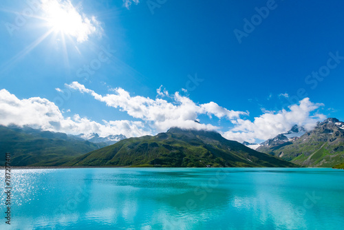 Sunny Day at the Silvretta Reservoir