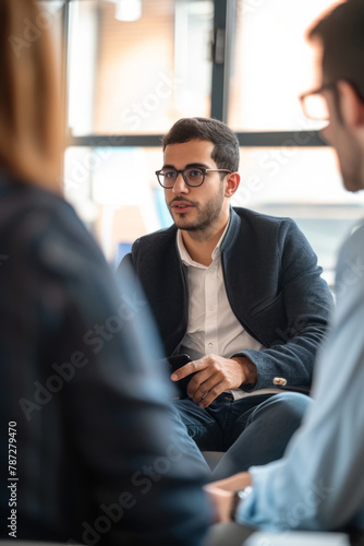 Corporate Business Photography of a Man in a Mentoring Session, Generative AI