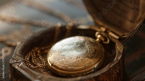 The chipped gold on a vintage locket speaks of enduring love passed down to the next generation. .