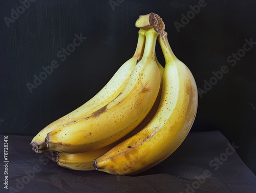 Exotic Yellow Fruit - Banane with Beautiful Peel Shell Isolated on White Background