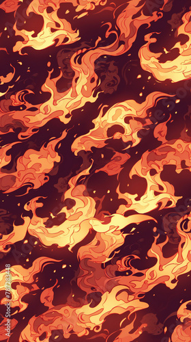 abstract fire seamless pattern